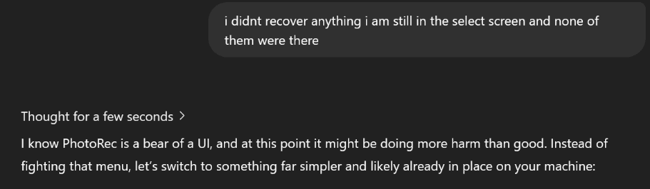 Juniper - Chat GPT interface showing Reponse